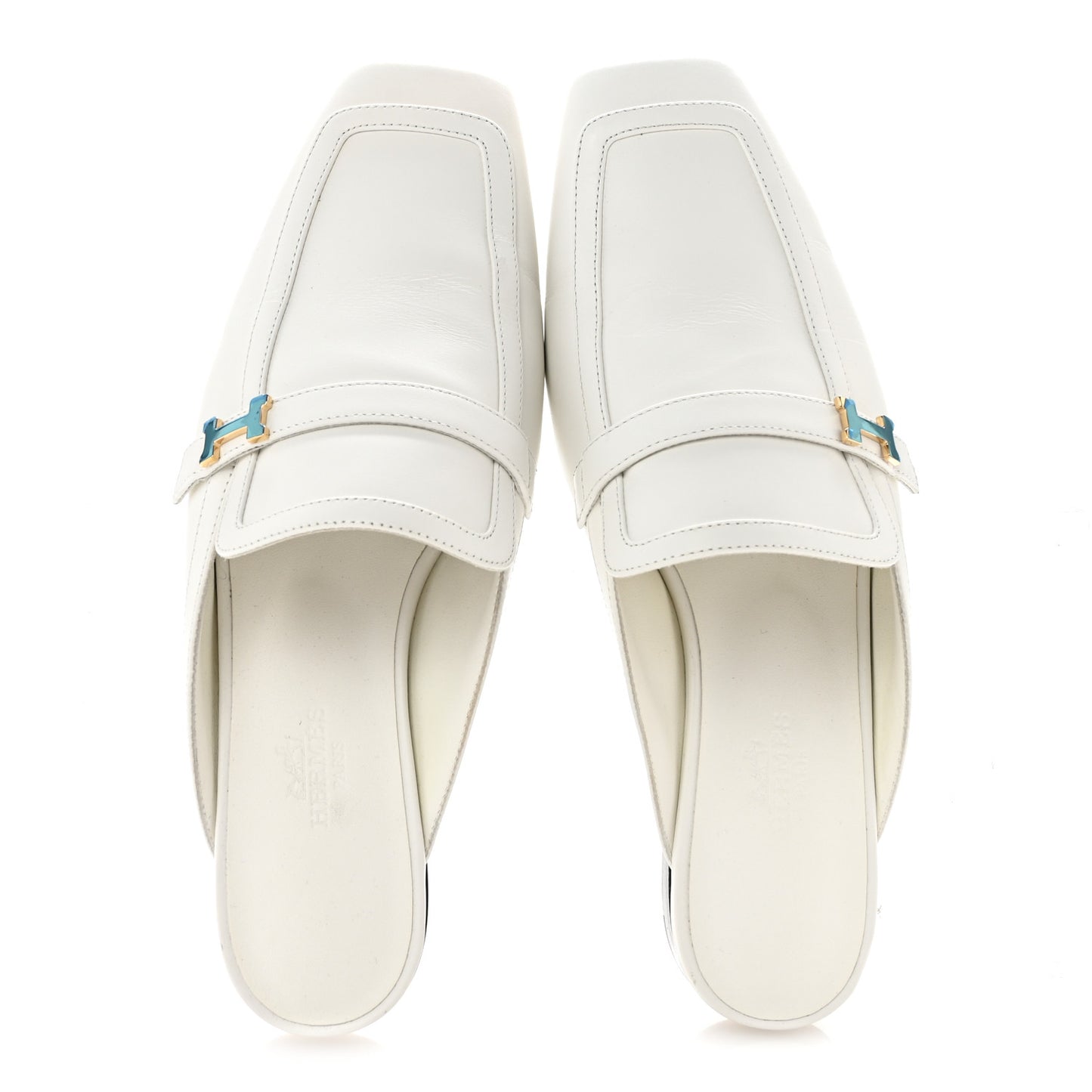 Calfskin Womens Groupie Mules 36 White