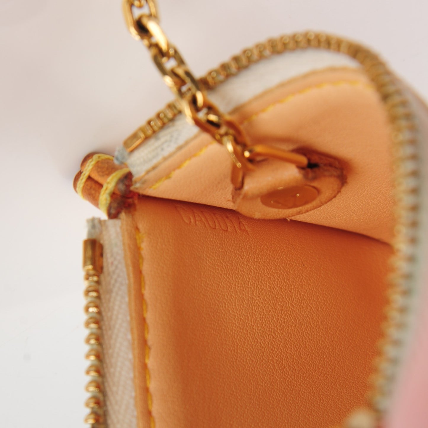 Monogram Multicolor Key Pouch White