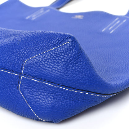 Hermes Taurillon Clemence Double Sens 36 Reversible Tote Graphite Bleu Electrique 13 of 16