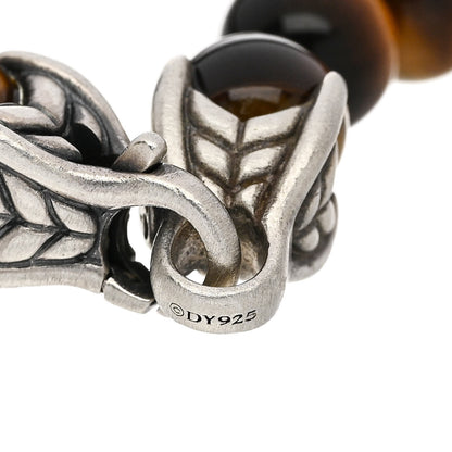David Yurman Sterling Silver Tiger's Eye 8mm Spiritual Beads Bracelet 4 of 5