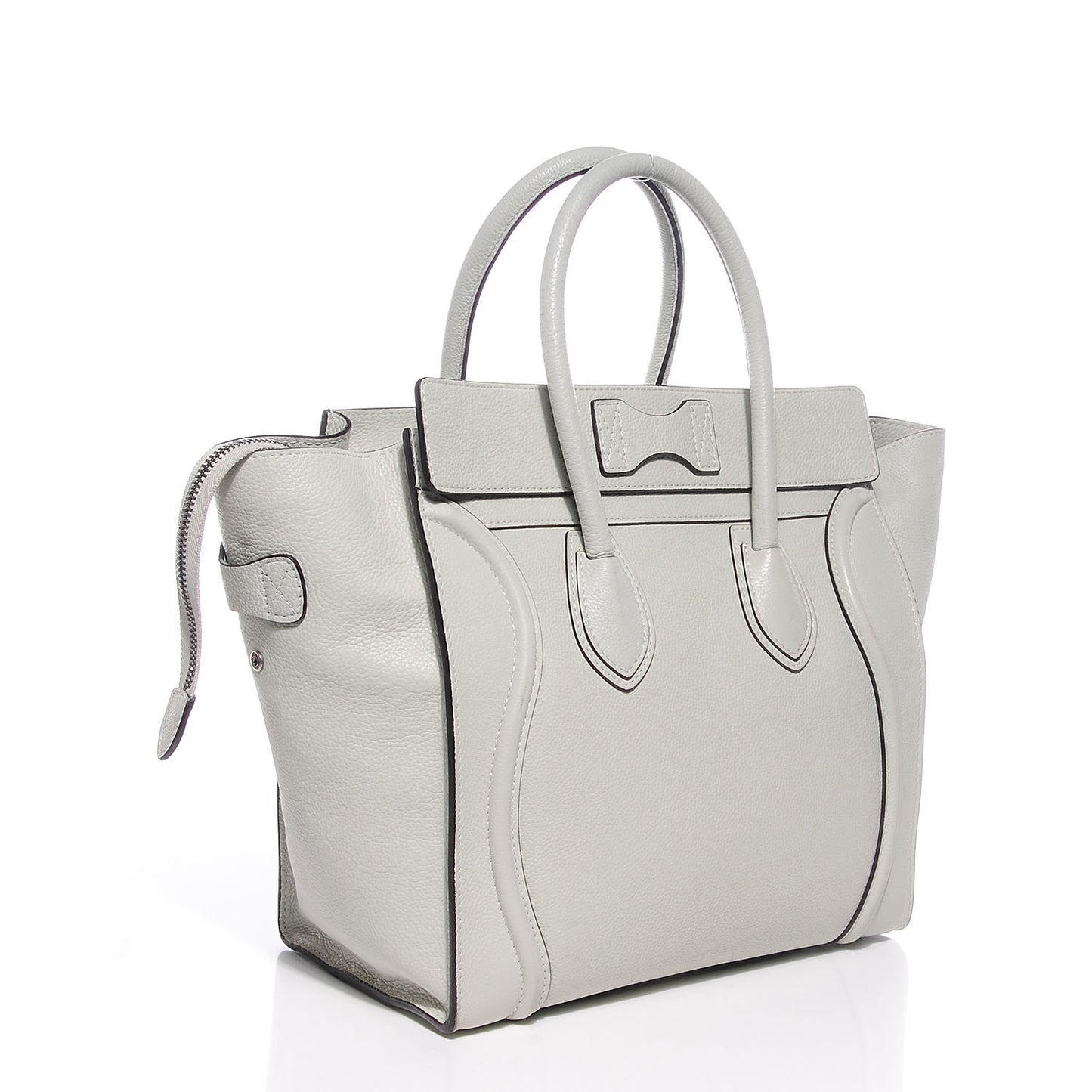 Drummed Calfskin Mini Luggage Lune