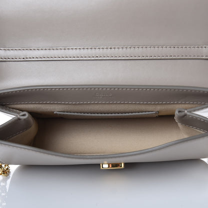 Chloe Calfskin Suede C Clutch With Chain Motty Grey 6 of 8