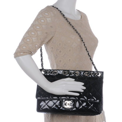 Chanel Patent Quilted Flap Bag Black 2 of 8