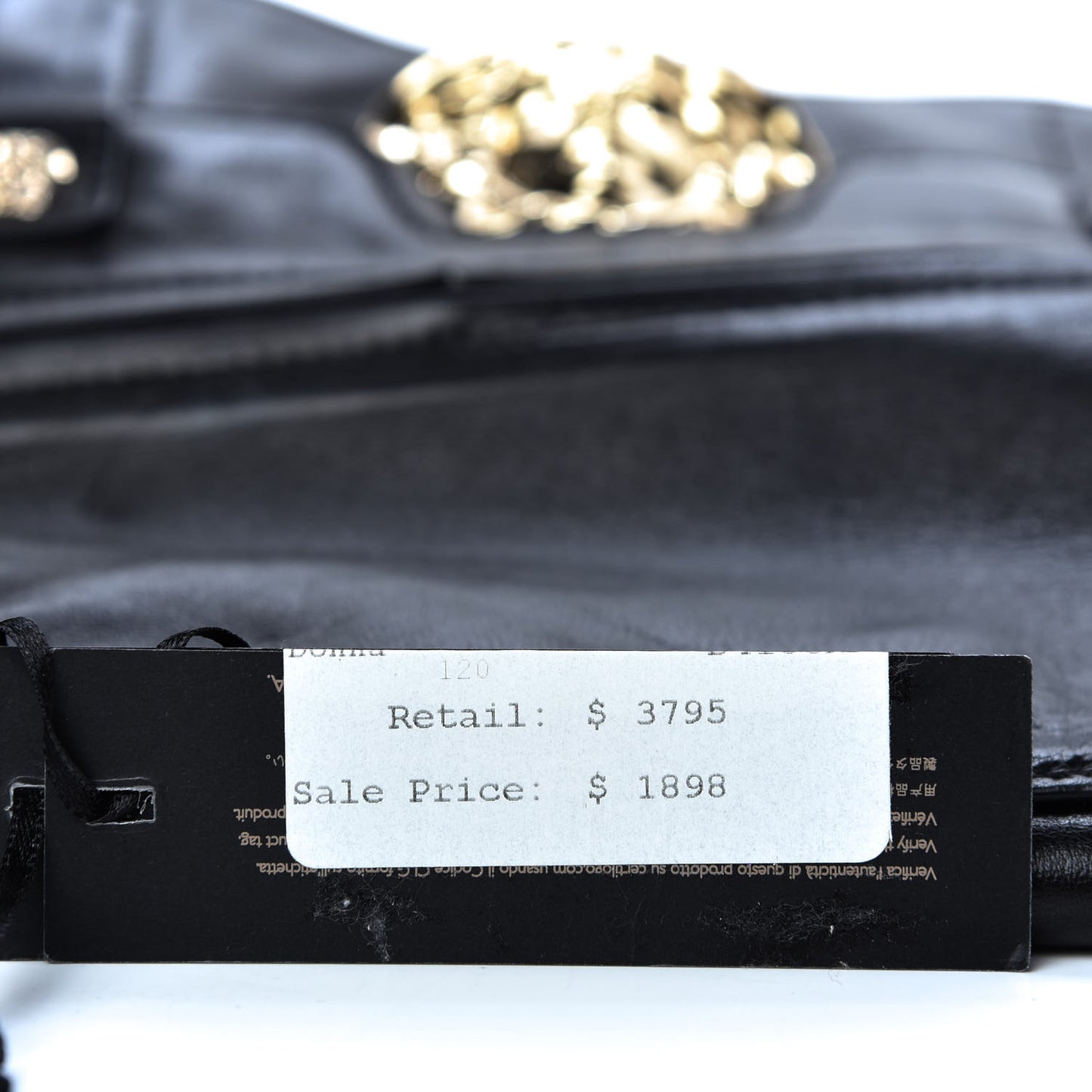 Calfskin Large Palazzo Tote Bag Black
