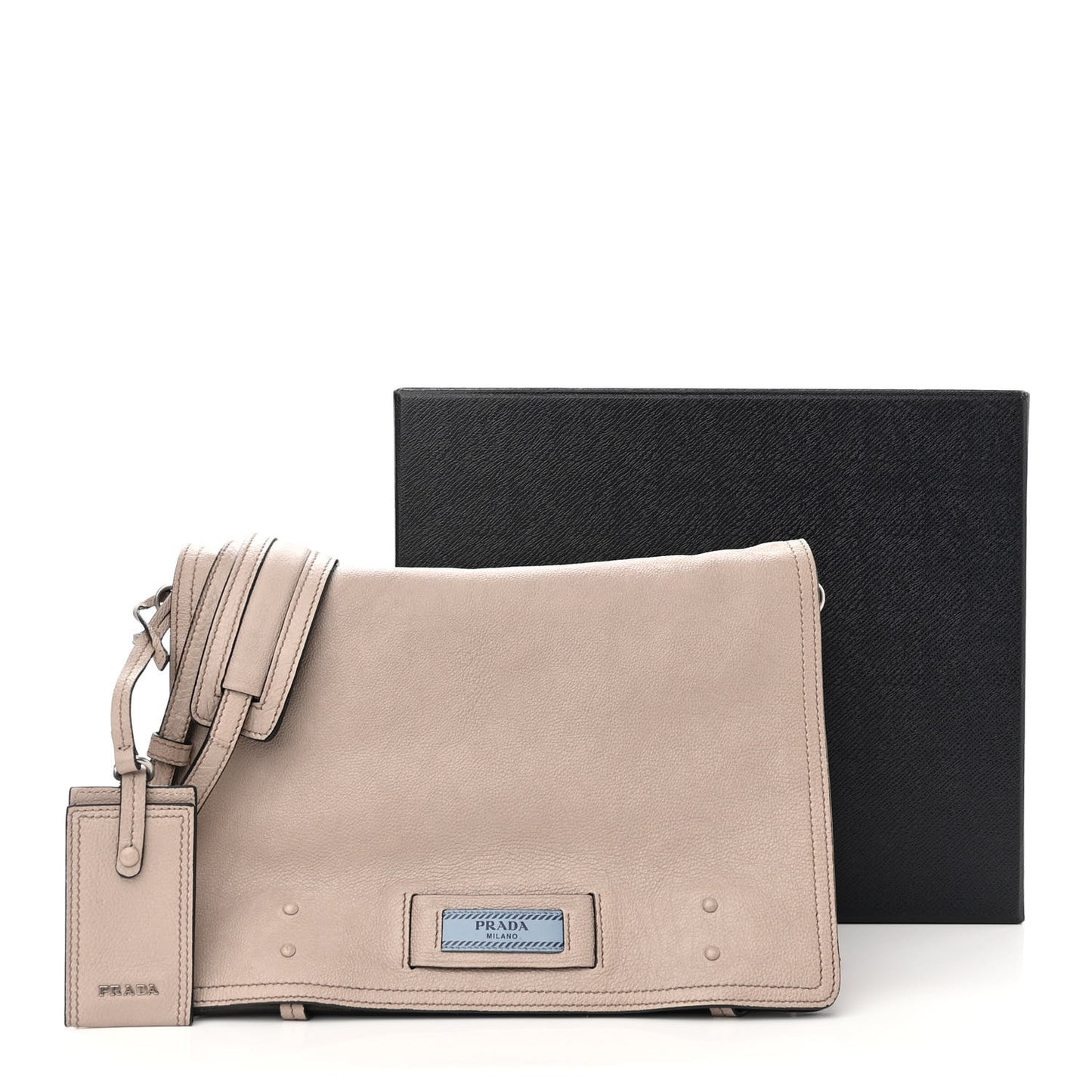 Glace Calf Etiquette Flap Pomice Astrale