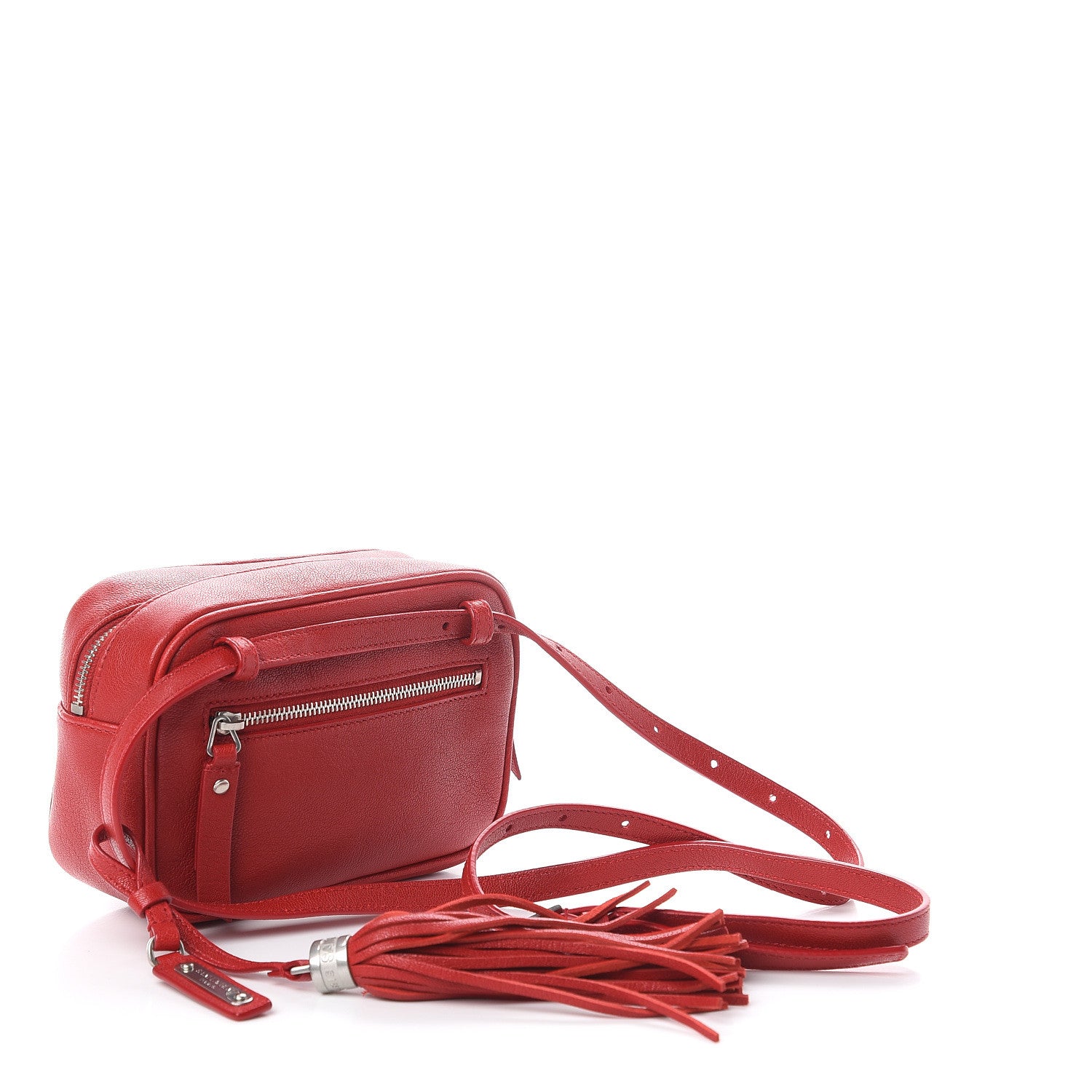 Saint Laurent Lambskin Monogram Lou Belt Bag Red 2 of 7