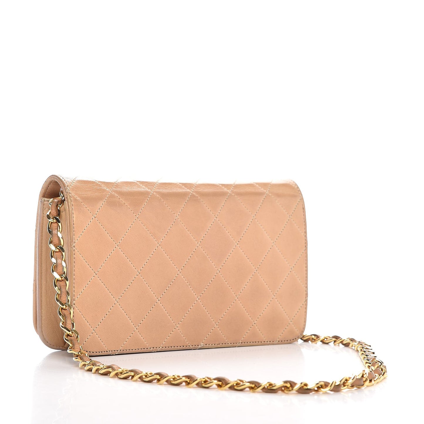 Lambskin Quilted Mini Flap Beige