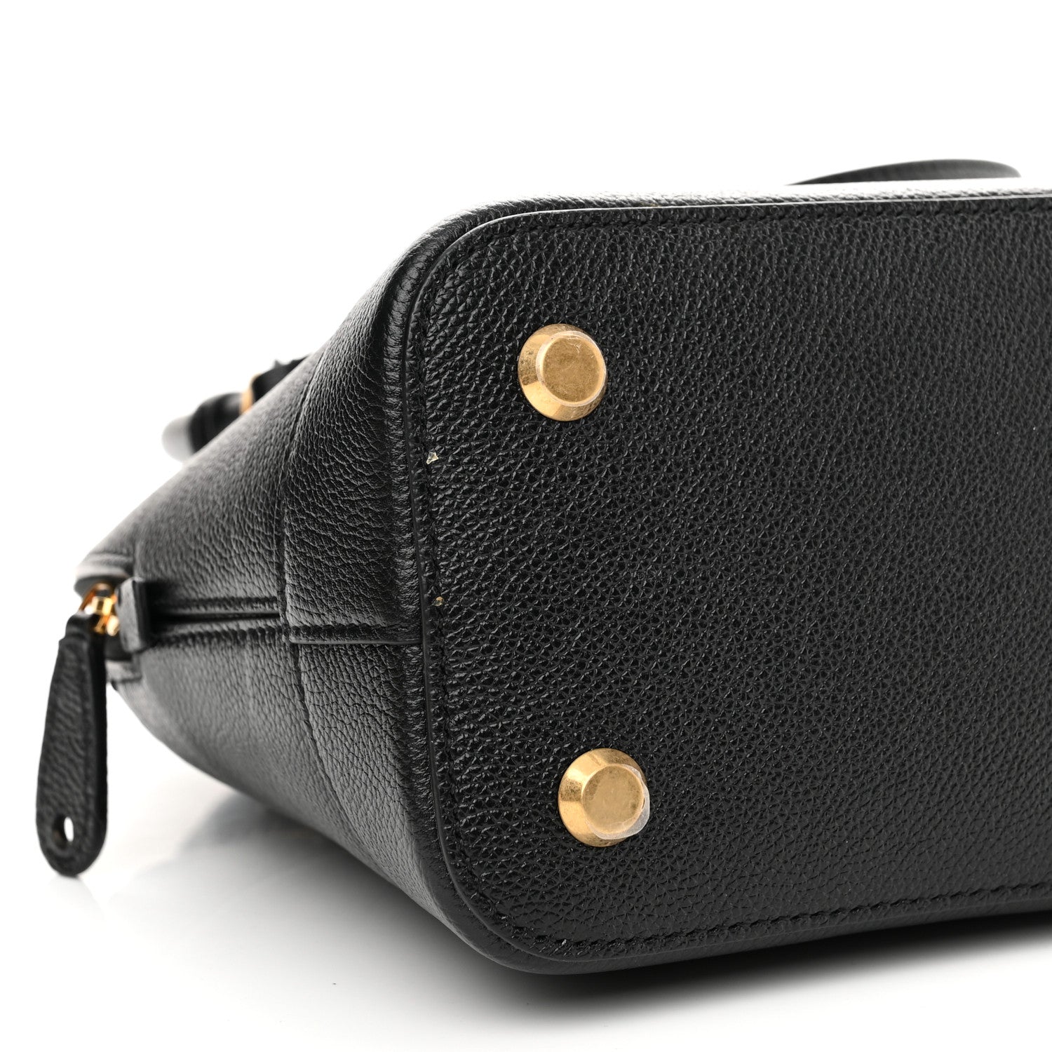 Balenciaga Grained Calfskin Logo S Ville Top Handle Bag Black White 9 of 11