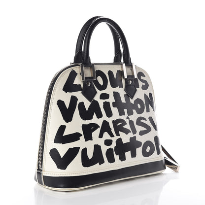 Louis Vuitton Graffiti Alma MM Black 3 of 8