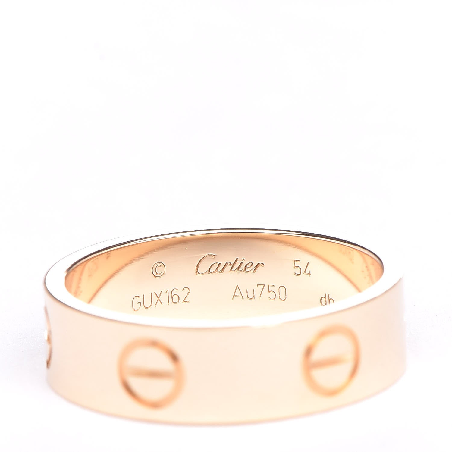 Cartier 18K Yellow Gold 5.5mm LOVE Ring 54 6.75 4 of 5