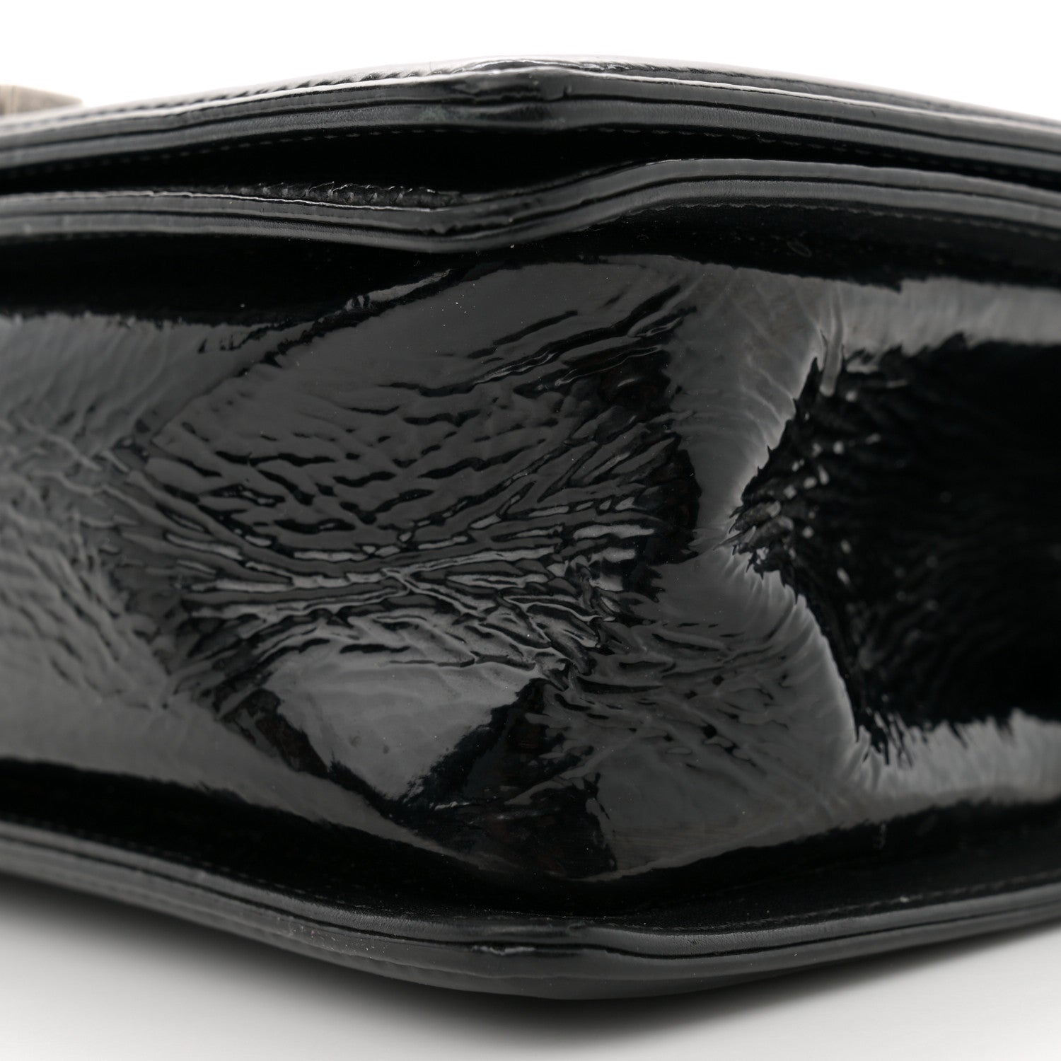 Chanel Patent Snakeskin Medium Boy Flap Black 10 of 12