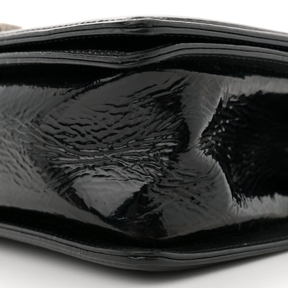 Chanel Patent Snakeskin Medium Boy Flap Black 10 of 12