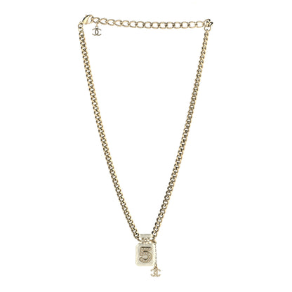 Chanel Resin Crystal CC No 5 Perfume Bottle Necklace 3 of 5