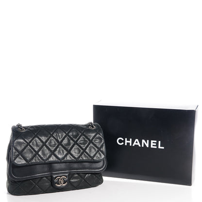 Chanel Iridescent Calfskin In the Mix Jumbo Double Flap Black 10 of 19