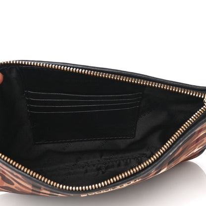 Burberry Nylon Calfskin Camouflage Check Crossbody Clutch Black 5 of 7