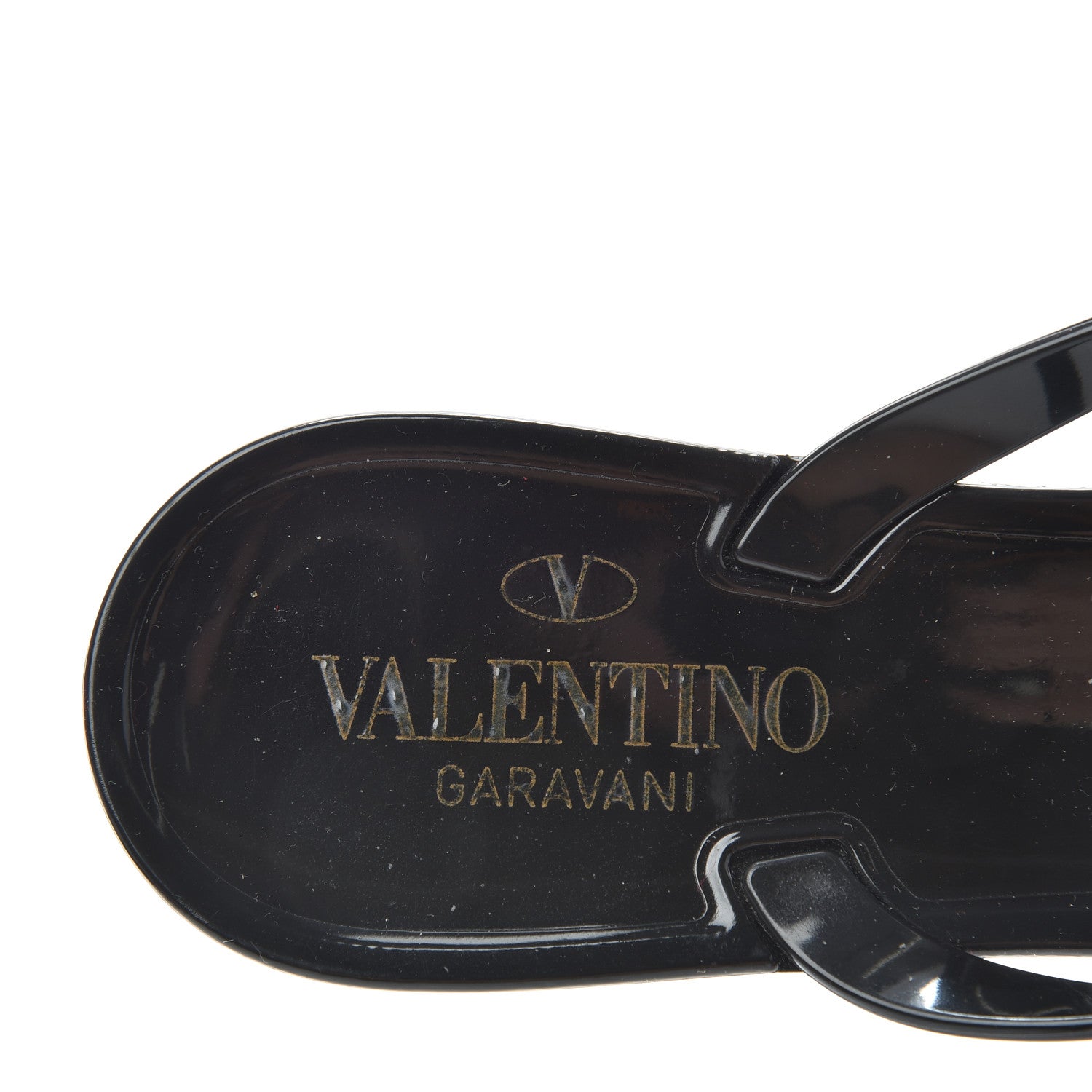 Valentino Garavani PVC Jelly Rockstud Bow Thong Sandals 38 Black 8 of 10