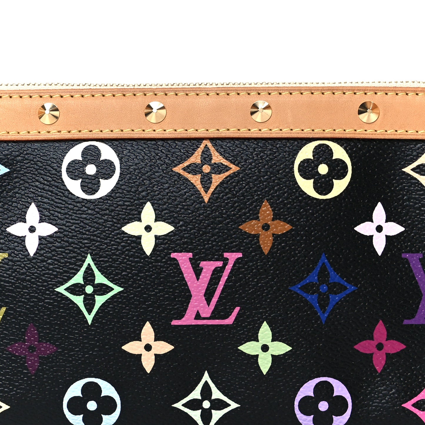 Monogram Multicolor Pochette Accessories Black
