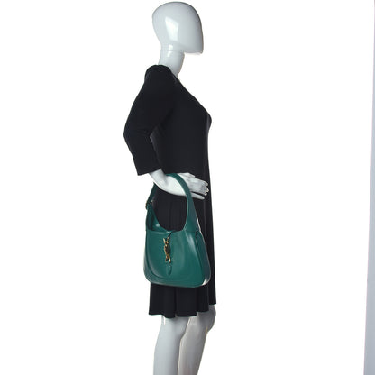 Gucci Boarded Dyana Lux Calfskin Small Jackie 1961 Hobo Emerald 2 of 16