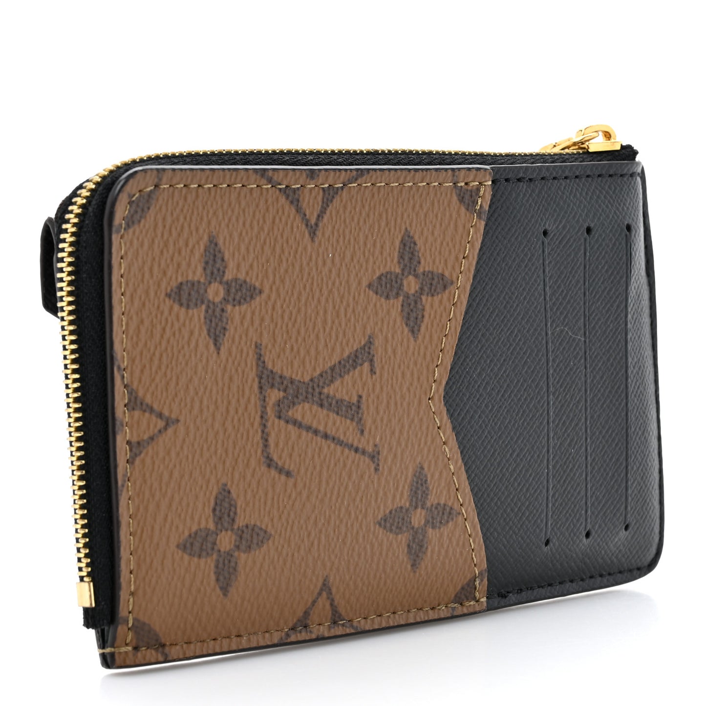 Reverse Monogram Recto Verso Card Holder Brown