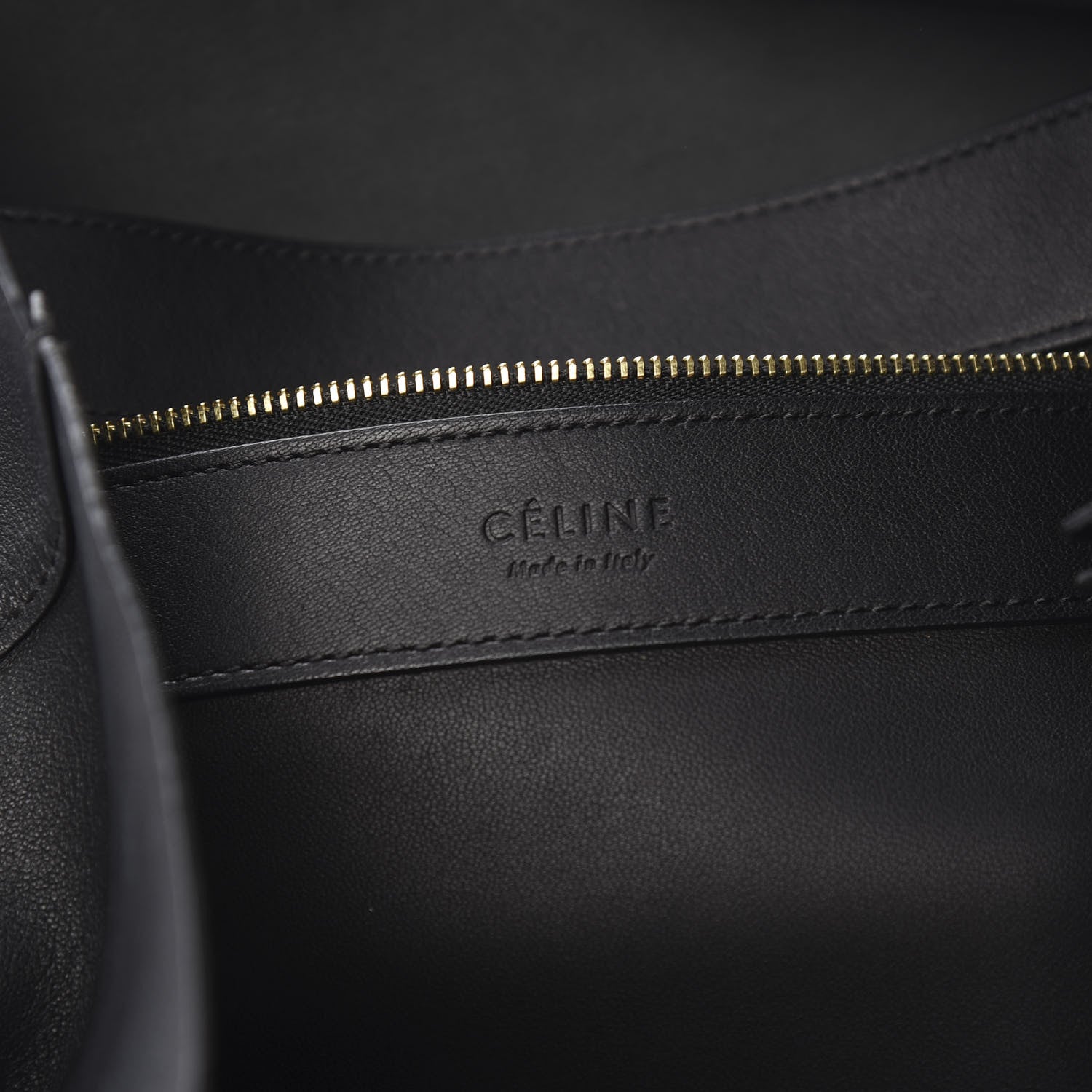 Celine Lambskin Horizontal Cabas Black 5 of 18