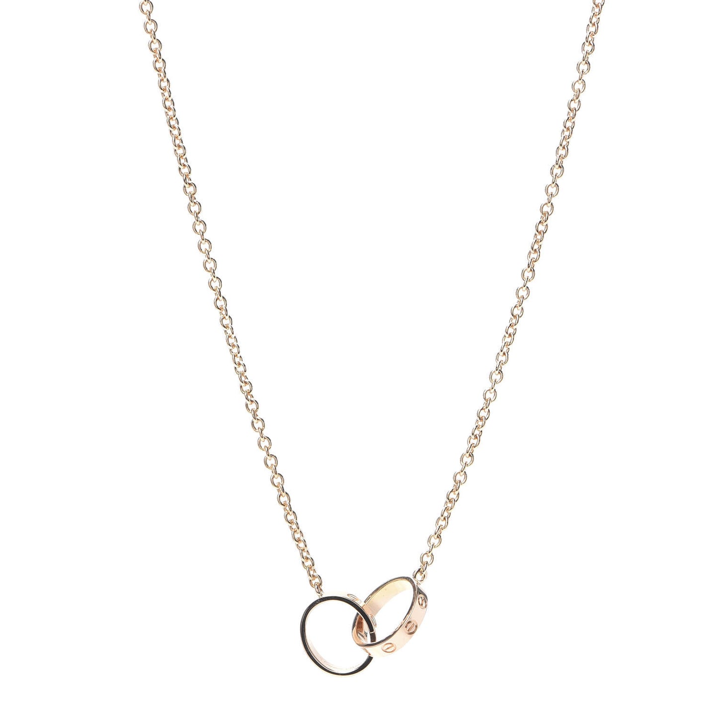 18K Pink Gold Interlocking LOVE Necklace