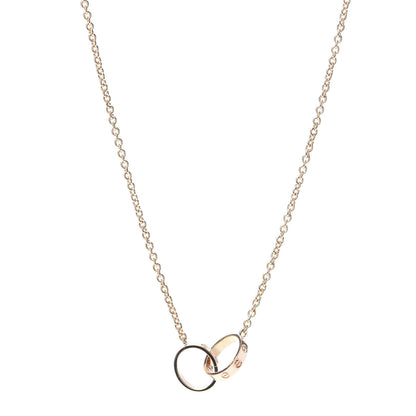 Cartier 18K Pink Gold Interlocking LOVE Necklace 1 of 8