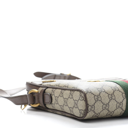 Gucci GG Supreme Monogram Web Small Ophidia Messenger Bag Brown 9 of 11