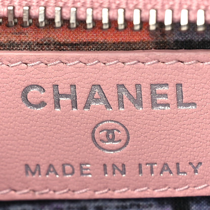 Chanel Lambskin Double Stitch Zip Coin Purse Pink 6 of 9