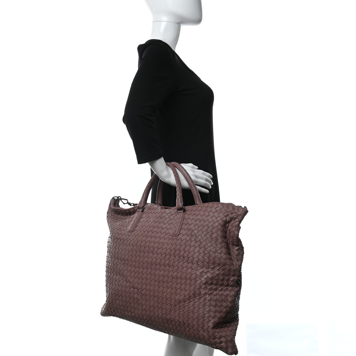 Bottega Veneta Nappa Intrecciato Maxi Convertible Tote Violet 2 of 8