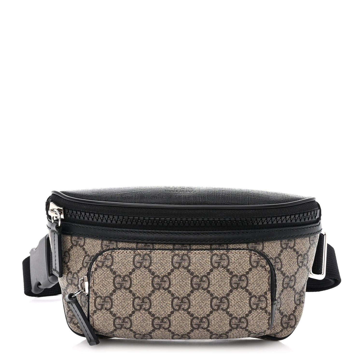 Gucci GG Supreme Monogram Belt Bag Black 1 of 12
