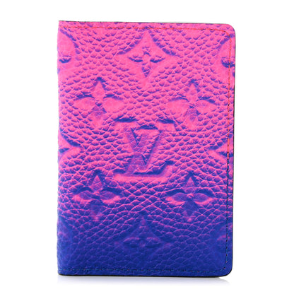 Louis Vuitton Taurillon Illusion Pocket Organizer Bleu Rose 1 of 7