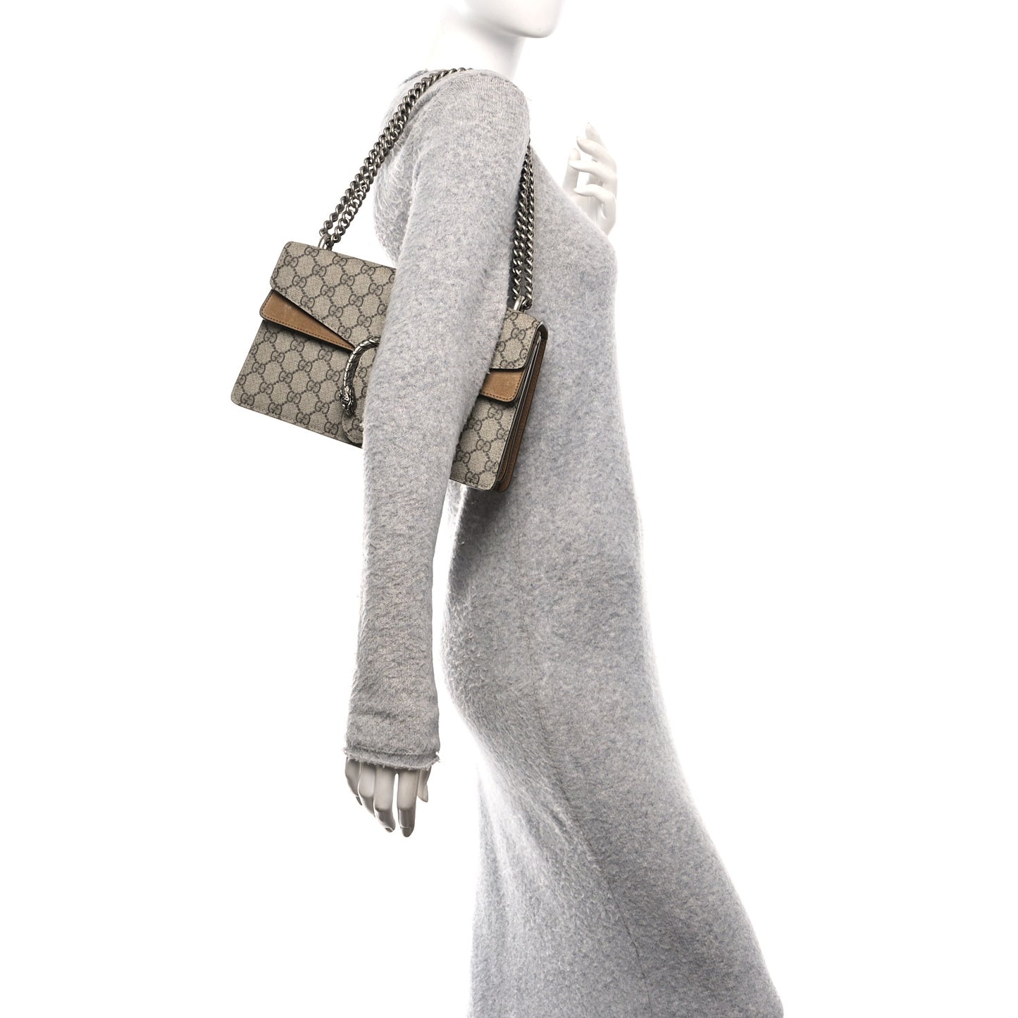 GG Supreme Monogram Small Dionysus Shoulder Bag Taupe