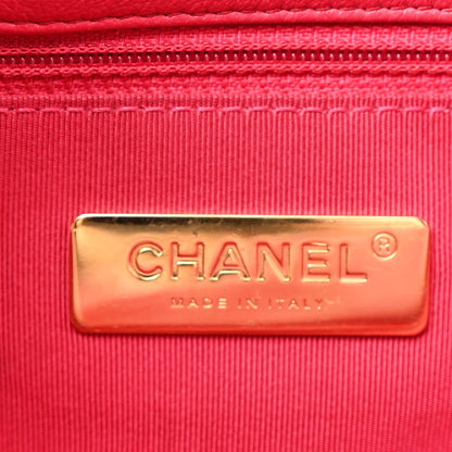 Chanel Lambskin Quilted Medium Chanel 19 Flap Dark Pink 6 of 11