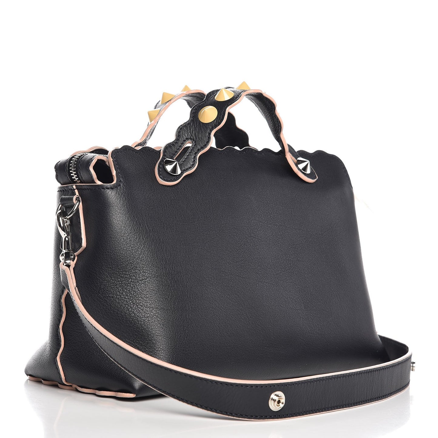 Vitello Dolce Scalloped Studded Medium By The Way Boston Bag Blu Notte