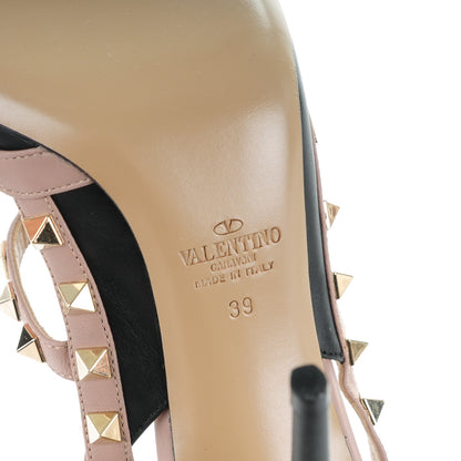 Valentino Garavani Nappa Rockstud Ankle Strap Pumps 39 Black Poudre 6 of 7