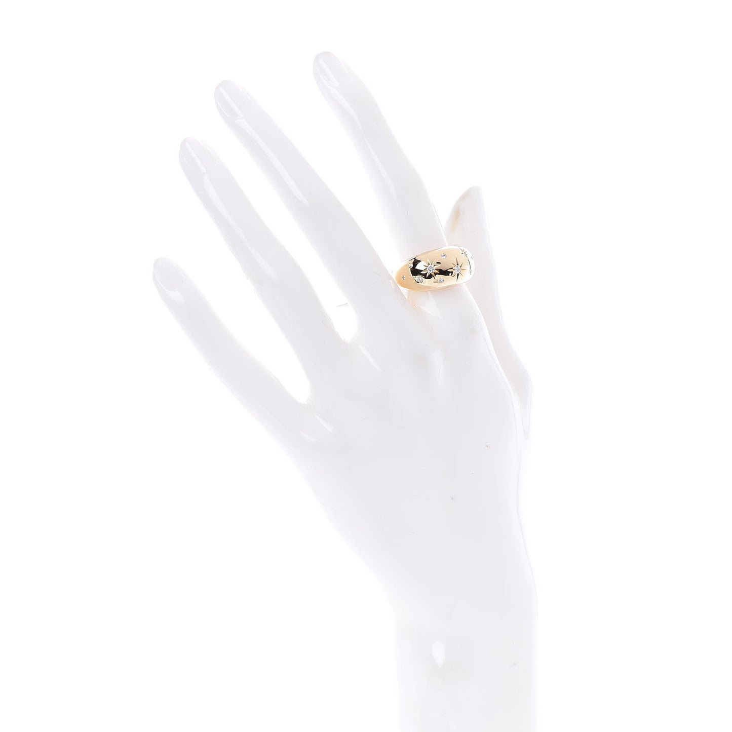18K Yellow Gold Diamond 11mm Pure Form Ring 52 6