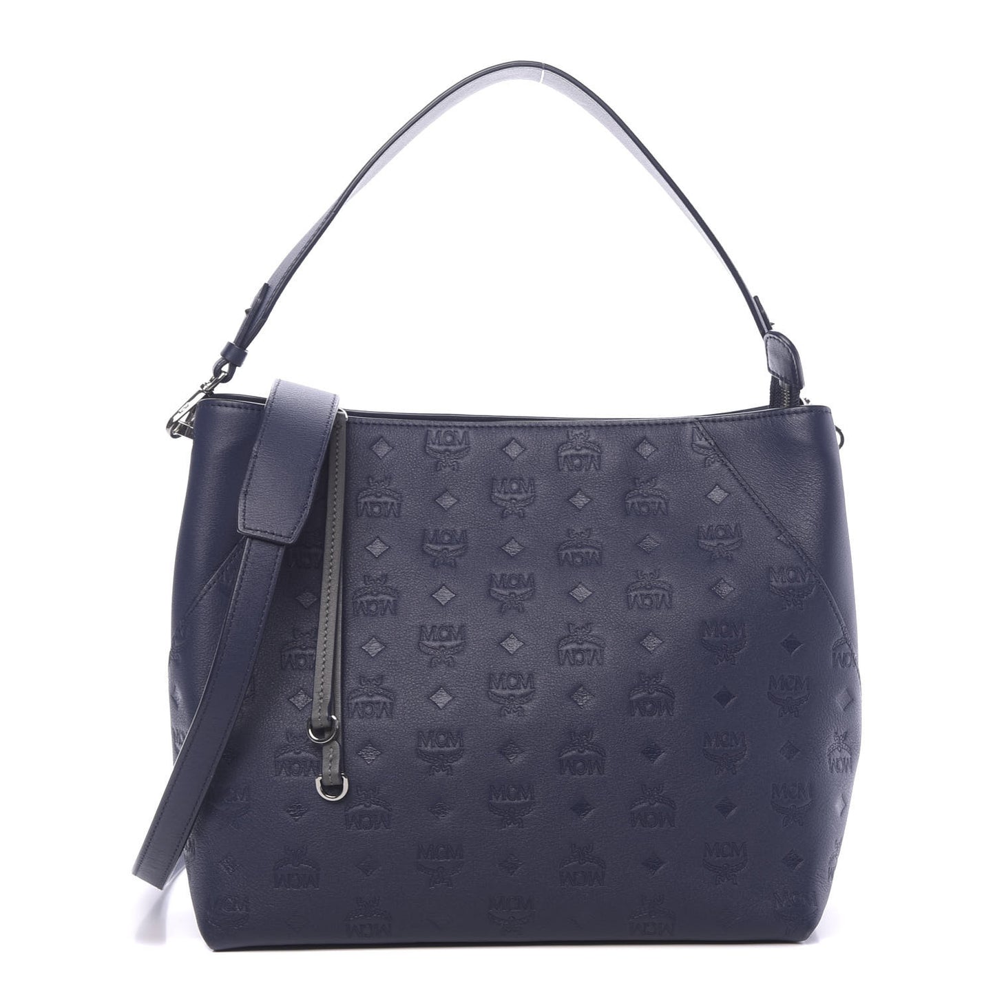 Calfskin Ottomar Monogram Medium Klara Hobo Navy Blue