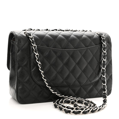 Chanel Caviar Quilted Jumbo Double Flap Black 3 of 11