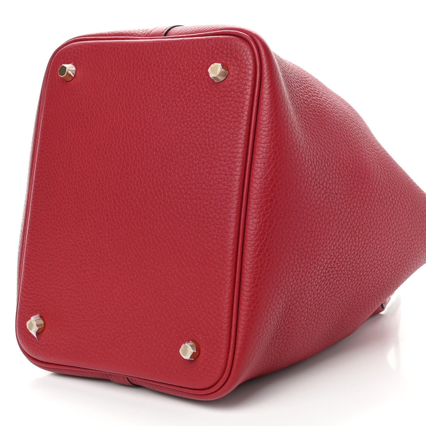 Taurillon Clemence Matte Alligator Picotin Lock Touch 22 MM Rouge Grenat