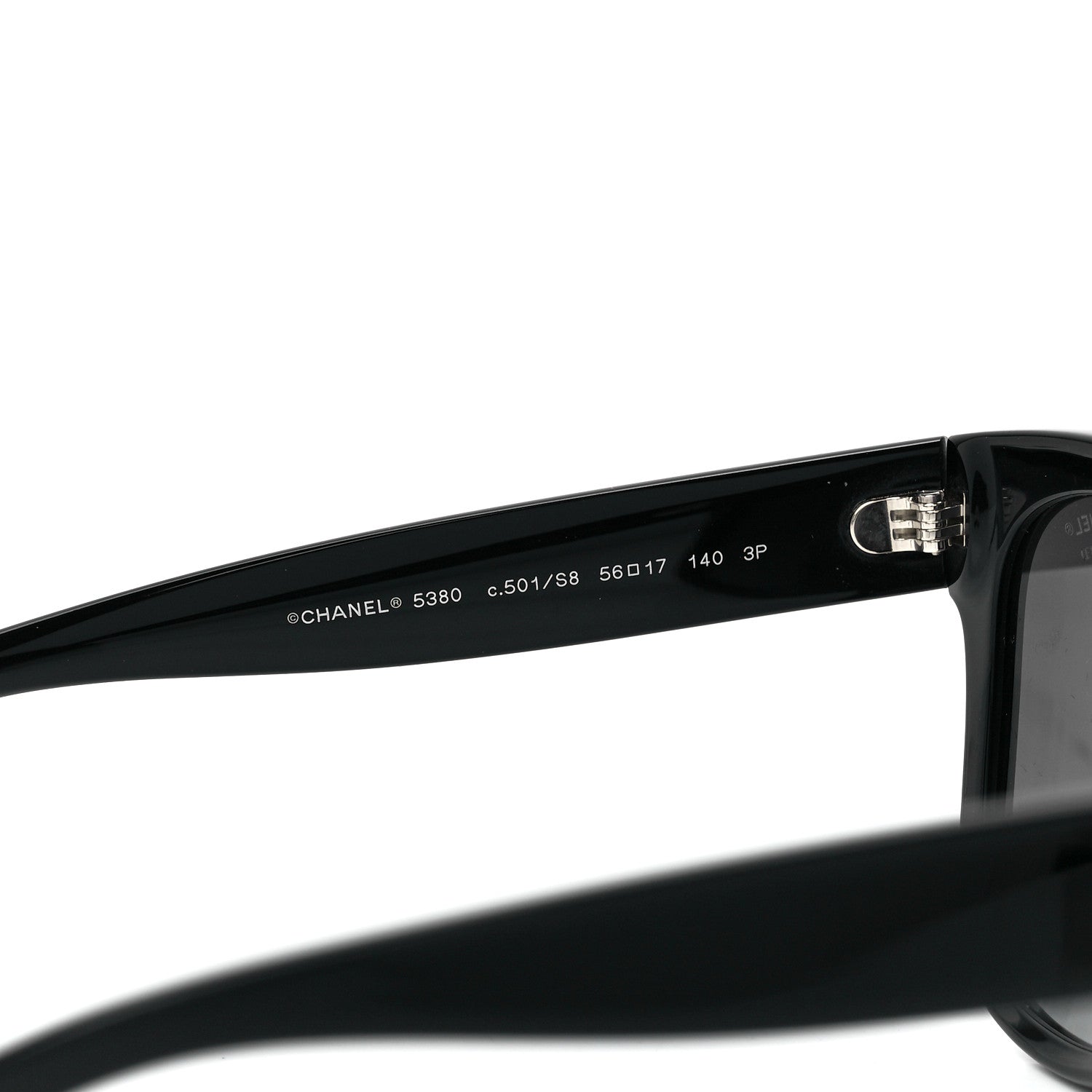 Chanel Acetate Polarized Square CC Sunglasses 5380 Black 5 of 8