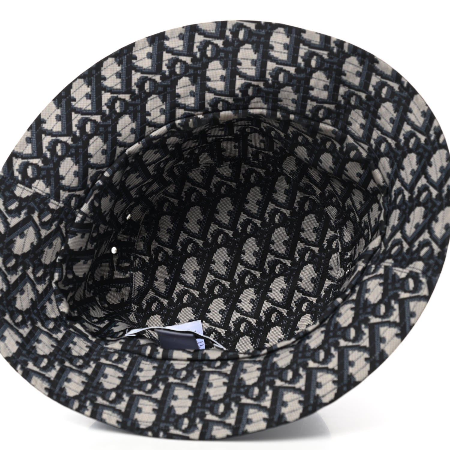 Christian Dior Oblique Reversible Teddy-D Brim Bucket Hat 57 Blue 7 of 8