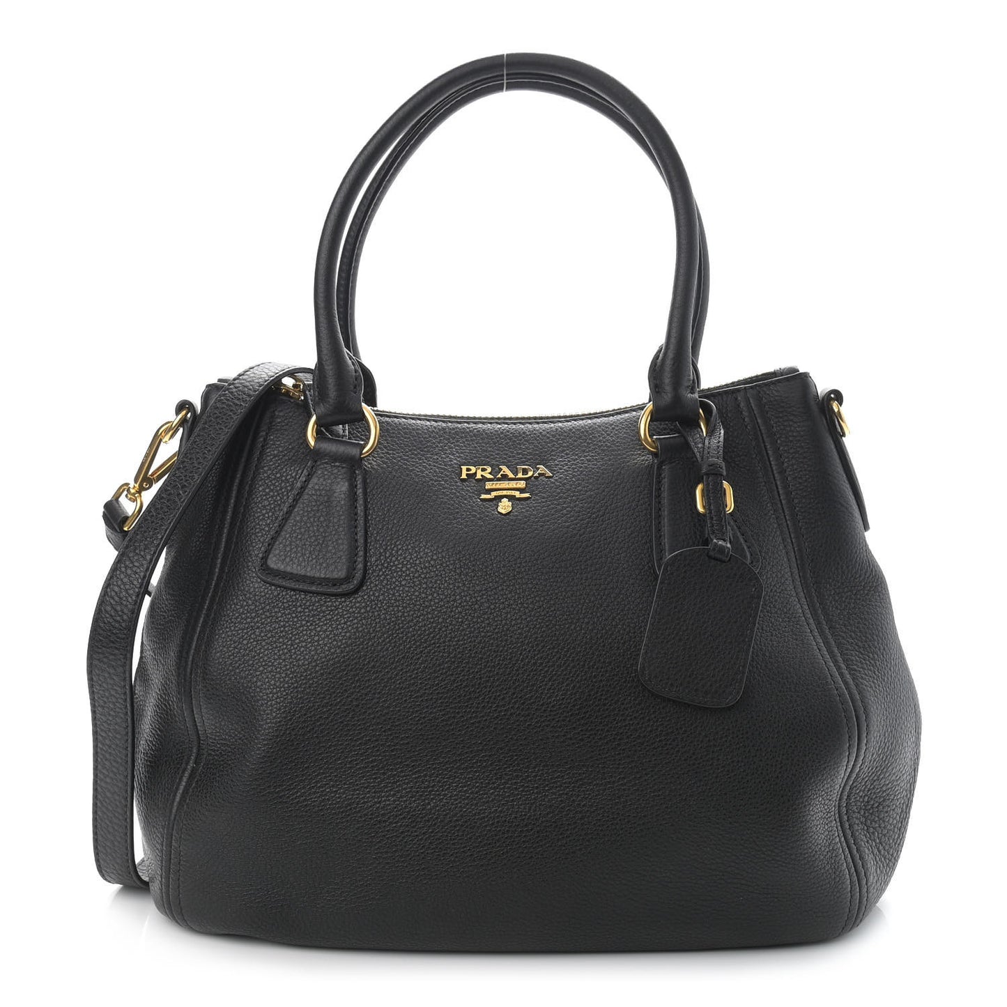 Vitello Phenix Shoulder Bag Black