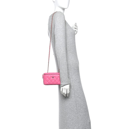 Chanel Caviar Quilted Small Vanity Case With Chain Pink 2 of 10