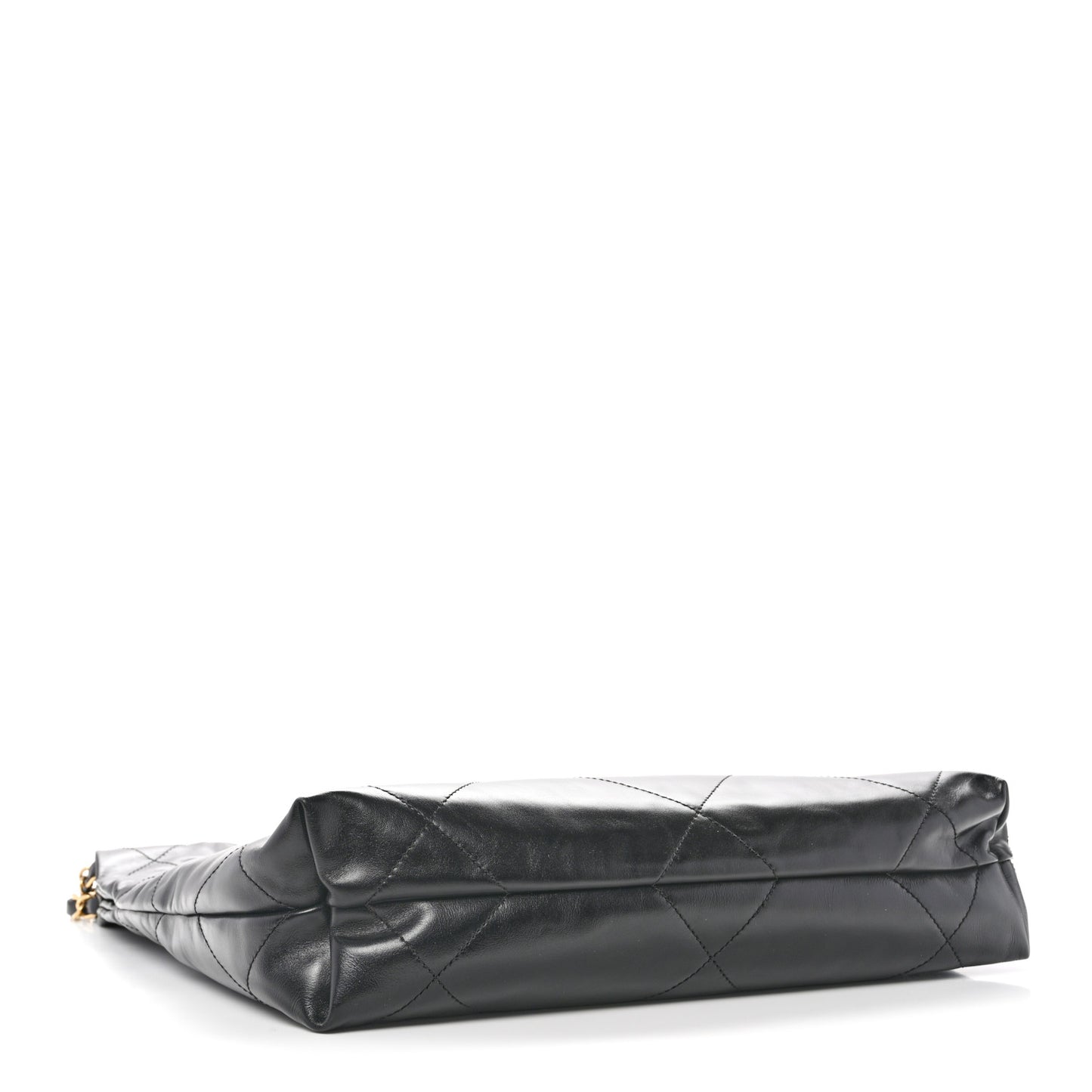 Shiny Calfskin Quilted Small Chanel 22 Black