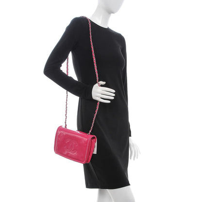 Chanel Vinyl Small Lipstick Flap Fuchsia 2 of 8