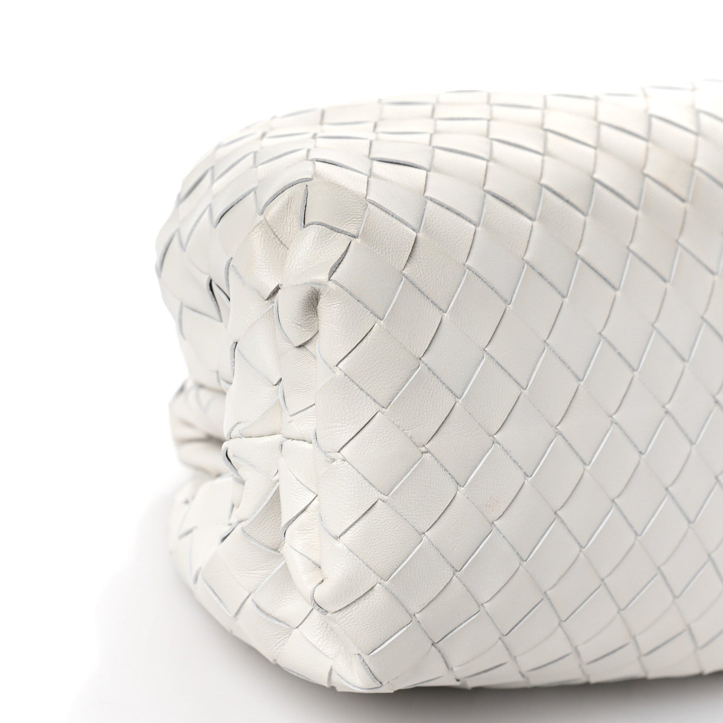 Nappa Maxi Intreccio The Pouch Oversized Clutch Chalk