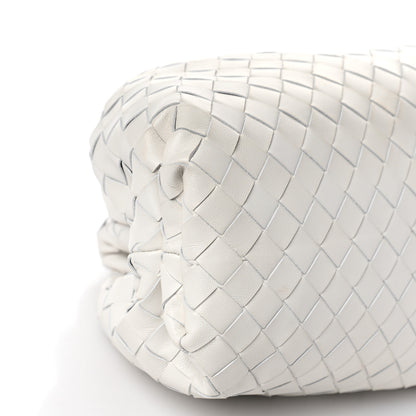 Bottega Veneta Nappa Maxi Intreccio The Pouch Oversized Clutch Chalk 7 of 9