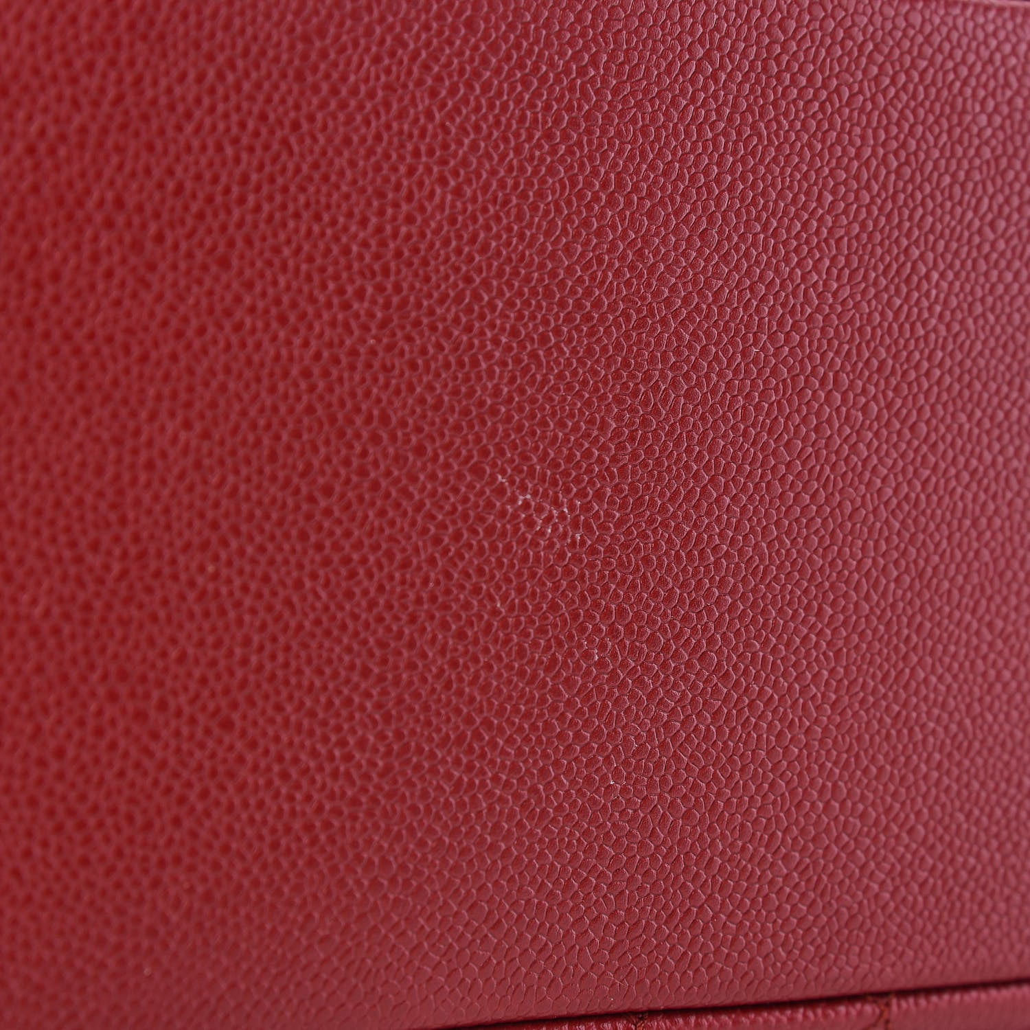 Chanel Caviar Quilted Grand Shopping Tote GST Red 12 of 16