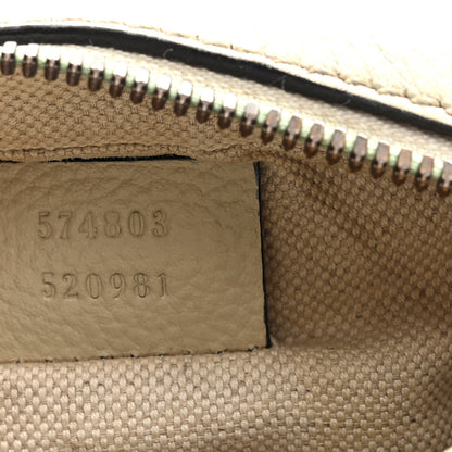 Gucci Grained Calfskin Mini Logo Messenger Bag White 7 of 10