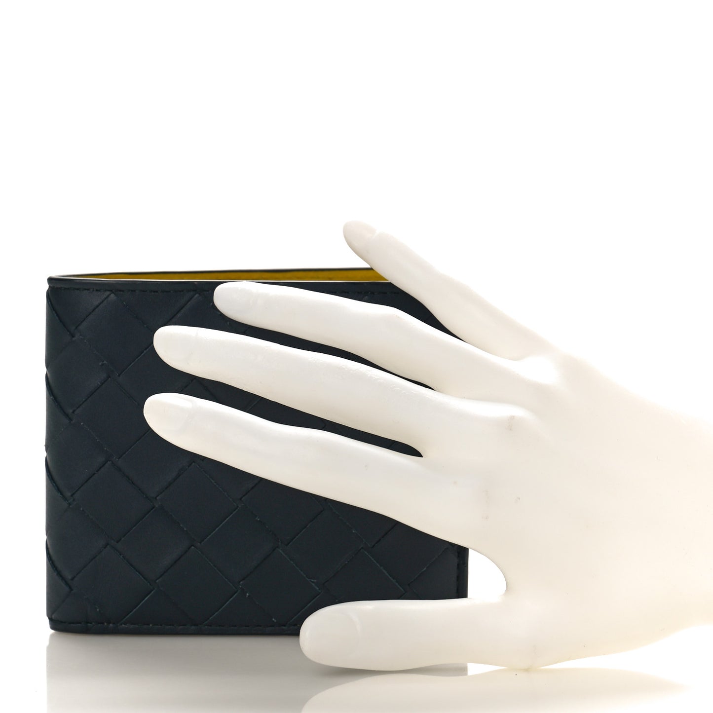Nappa Intrecciato Bi-Fold Wallet Denim Yellow